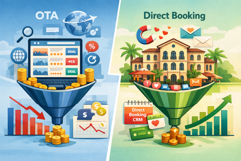 Direct Booking Engine vs OTA - Feature image
